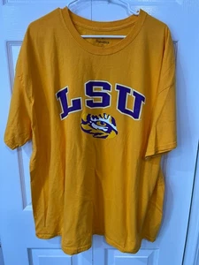 Fanatics Yellow LSU Tigers T-Shirt Mens 3XL Excellent Condition - Picture 1 of 4