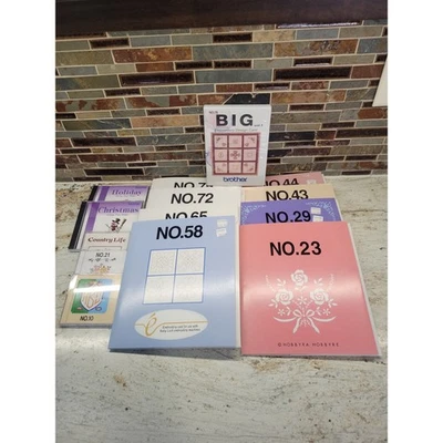 14 Assorted Brother Embroidery Design Cards Lot - Image 1 of 4