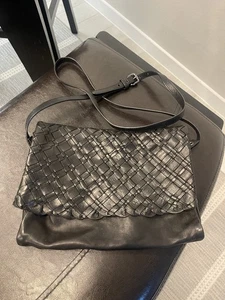 Bandolera tejida MASSIMO DUTTI CUERO NEGRO - Imagen 1 de 9