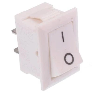 White On-Off Rectangle Rocker Switch SPST 6A - Picture 1 of 2