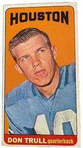 1965 Topps Football 88 Don Trull Houston Oilers impresión corta Baylor Patriots - Imagen 1 de 12