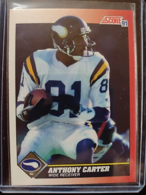 1991 Score Minnesota Vikings Anthony Carter Football Card #182 - Image 1 of 2
