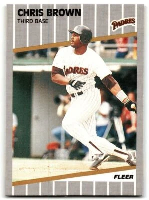 1989 Fleer Chris Brown .. San Diego Padres #301 - Image 1 of 2