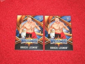 BROCK LESNAR 2017 TOPPS WWE ROAD TO WRESTLEMANIA ROSTER #WMR12 LOT OF 2 (H-1416) - Imagen 1 de 1