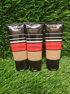  PACK COVERGIRL OUTLAST ACTIVE 24HR FOUNDATION SPF 20 842 MEDIUM BEIGE Lot Of 3 - Picture 1 of 1