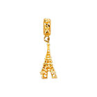 14k Yellow Gold Eiffel Tower Bracelet Charm