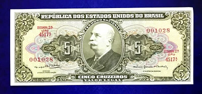 1962 BRAZIL - 5 CRUZEIROS - GEM UNC - EZSU2 - Image 1 of 2