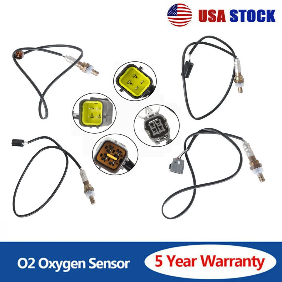 4PCS Oxygen O2 02 Sensor 1 & 2 for 2003 2004 2005 Mazda 6 3.0L Upper + Lower - Image 1 of 4