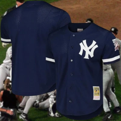 New York Yankees 1998 Mitchell & Ness Authentic Batting Practice Jersey 48 XLT - Image 1 of 4