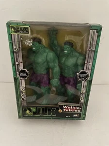 MGA MARVEL COMICS THE INCREÍBLE HULK PAQUETE DE DOS WALKIE-TALKIES HULK PELÍCULA 2003. - Imagen 1 de 6