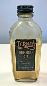VINTAGE TERMOX MACHINE OIL BOTTLE EMPTY WITH LID - Picture 1 of 6
