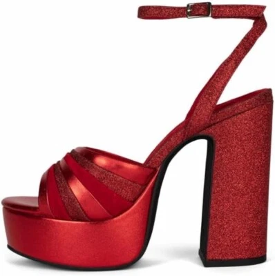 NUEVO EN CAJA Tacones de Plataforma Jeffrey Campbell - Rojo Brillante (Varias Tallas) Foto 1 de 4