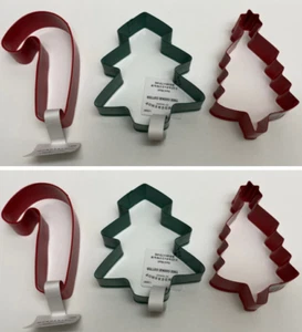 Juego de 6 cortadores de galletas navideñas, bastón de caramelo de árbol de Navidad de acero inoxidable - Imagen 1 de 6