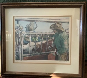 Ronald Thomason “Spring Tally” Texas Artist Signed Framed Proof Copy 22”x19.5” - Picture 1 of 6