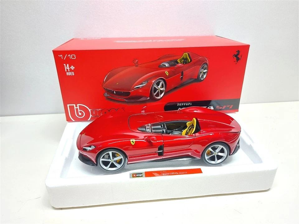 Ferrari Monza SP1 Rosso Metallizzato del 2018 - 1/18 Burago Signature - Immagine 1 di 4