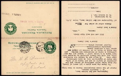 Tarjeta Postal Doble México 1901 Blake's Book Store Foto 1 de 3