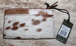 Myra Bags #7466 Hairon 5"x3" identificación, tarjetero~bloqueo RFID~ranuras~a presión~bolsillo con cremallera - Imagen 1 de 4