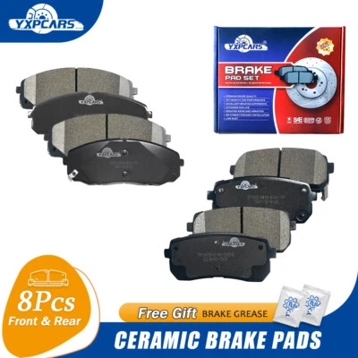 Front & Rear Ceramic Brake Pads For 2015 2016 2017 2018 2019 Kia Sedona - Image 1 of 4