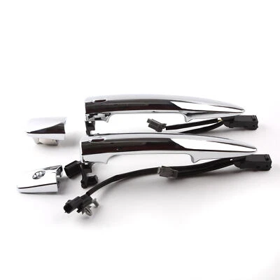 Manija de puerta exterior delantera izquierda y derecha cromada par para Murano Leaf Máxima Sentra Foto 1 de 4