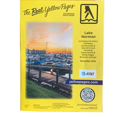 Yellow Pages Phone Book Directory Lake Norman Davidson Huntersville NC 2023 - Image 1 of 3