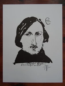 Horst Janssen   " Nicolai Gogol "   Hermann Laatzen Dichterköpfe   handsigniert - Bild 1 von 8