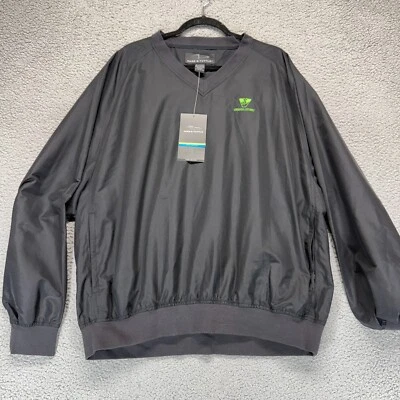 Page Tuttle Hombres Chaqueta Cortavientos Pullover Negro Virginia Lotería Logo Talla XL Foto 1 de 4