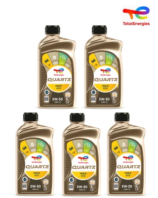 Total Quartz Ineo ECS 5W-30 PSA B71 2290 ACEA C2 Fiat 9.55535-S1 Olio Motore 5LT