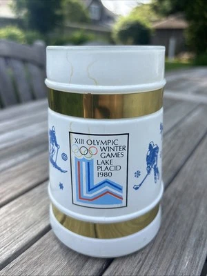 Siesta Ware 1980 XIII Olympic Winter Games Lake Placid Beer Stein - Image 1 of 4