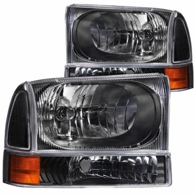 Faros de cristal ANZO para Ford F-250/F-350 Super Duty 1999-2004 - negros Foto 1 de 4