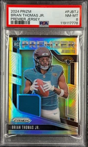2024 PRIZM BRIAN THOMAS JR. PREMIRD JERSEY (RC) #PJBTJ NM-MT PSA 8 - Picture 1 of 6