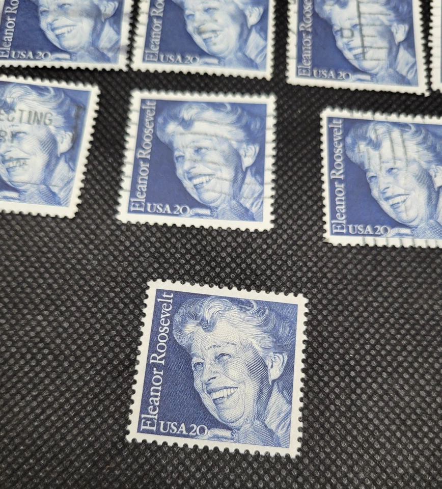 US Stamp Scott 2105 1984 20c Eleanor Roosevelt Mint Stamp with 8 Used  - Image 1 of 3