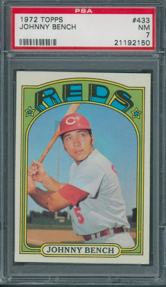 Johnny Bench 1972 Topps #433 PSA casi nuevo 7 *2150 Foto 1 de 1