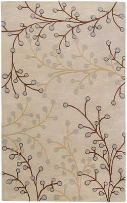 2x8 Runner Carpet Handmade Wool Gray Leaf 5008 Rug - Approx 2' 6" x 8' - Image 1 of 4