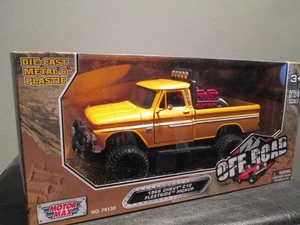 1 : 24 Chevrolet Chevy C10 Fleetside Pickup 1966  gelb  Off-Road  Motormax - Bild 1 von 2