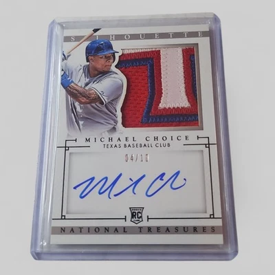 🔥TARJETA DE NOVATO PARCHE JERSEY AUTOMÁTICO SILUETAS 2014 MICHAEL CHOICE SP# 04/10 Foto 1 de 2