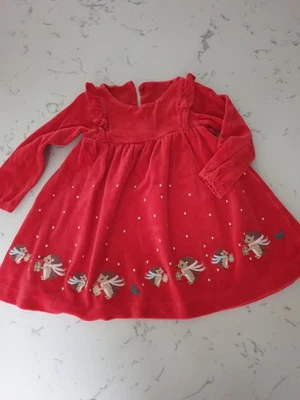 Red Velvet Christmas Dress By John Lewis Age 2-3 Years - Image 1 of 4