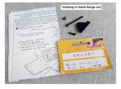 Cochecito de radiocontrol vintage Kyosho opcional Stinger MK1 piezas de freno OEM falta x1 tuerca Foto 1 de 3