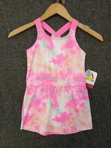 Toddler Size 4T Reebok Splatter Sugar Plum 1 Pc Sleeveless Sun Dress Romper - Picture 1 of 10