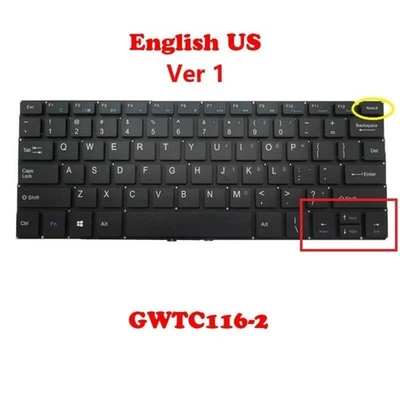 US Keyboard For Gateway GWTC116-2 GWTC116-2BK GWTC116-2BL GWTC116-2GR-2PR VER 1 - Image 1 of 4