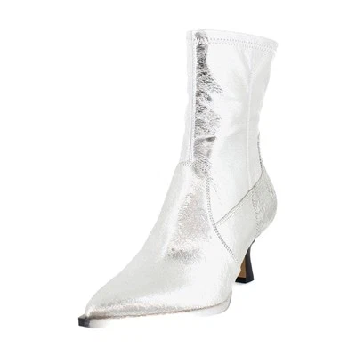 Dolce Vita Arya Womens Boots Silver Distressed Leather - Image 1 of 4