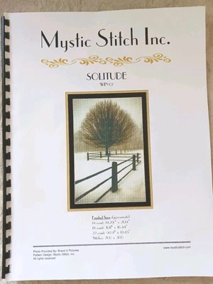 Mystic Stitch Soledad Espiral Encuadernado Punto de Cruz Patrón Árbol en Invierno Nieve Foto 1 de 4