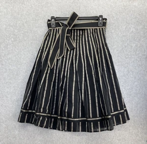 Caroll Women's Full A Line Circle Skirt 26 Waist Blue French Lined Pleated Silk - Picture 1 of 11