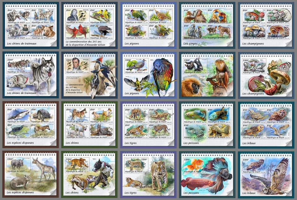 自然 [动物、蘑菇] 尼日尔系列 20 秒/秒 Michel CV 260 €全新邮票 #CNA332 — 第 1/1 张图片