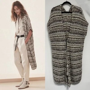 £3K Brunello Cucinelli Sequin Embellished Long Cotton Cardigan Jacket M - Picture 1 of 14