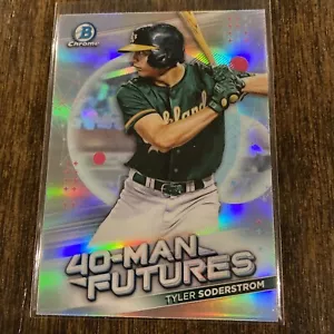 2021 Bowman Chrome 40-Man Futures Refractors #FMF13 Tyler Soderstrom - Picture 1 of 2