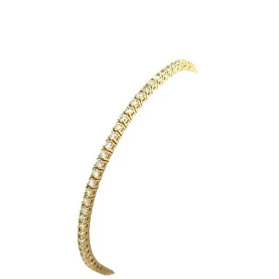 Diamond Tennis Bracelet Set With 1.0ct Natural Diamonds in 14ct Yellow Gold - Image 1 of 4