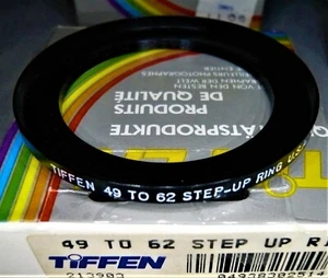 Anillo Tiffen Step-up Metal 49-62mm 49mm Lente a Filtro 62mm ¡NUEVO! - Imagen 1 de 1