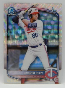 2025 Bowman Baseball - 1st Bowman Wave Refractor /350 Twins - KHADIM DIAW - Bild 1 von 2