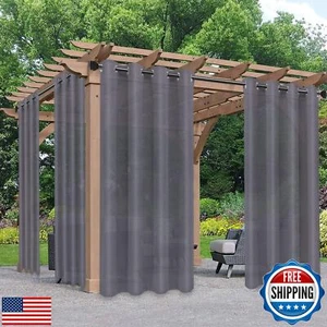 PureFit Sheer Outdoor Curtains for Patio Waterproof/Weatherproof, Fade Resist - Picture 1 of 5