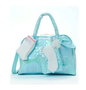 NWT Wonder Nation Girl's Iridescent Floral Weekender Duffle Handbag Set Teal - Picture 1 of 7
